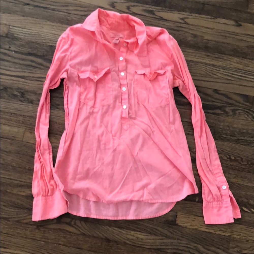 Orange Jcrew Tissue Shirt